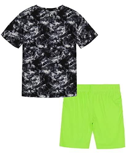 Image of Under Armour Boys' 2-piece Short Sleeve Graphic T-Shirt and Shorts Set, Lightweight & Breathable