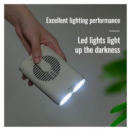 Ventilador de cintura portátil ZYFSHA recargable blanco para colgar 3