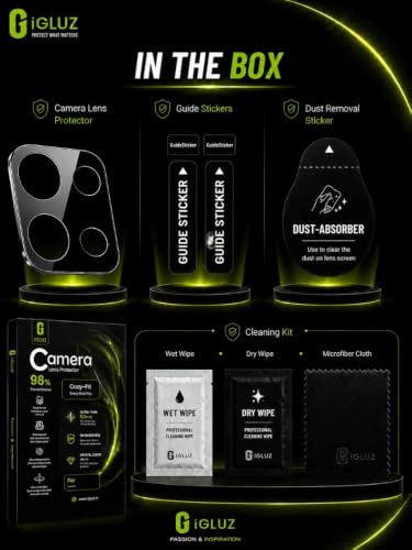 Image of iGluz Compatible with Oneplus Nord 6 Camera Lens Protector (1 Pack) | Premium 9H Tempered Glass Camera Guard | Ultra Clear HD | Scratch Resistant | Case Friendly Fit | Bubble Free Easy Installation