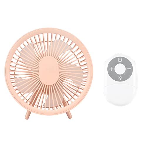 Ventilador de camping portátil con luz LED y batería recargable USB para tienda de campaña