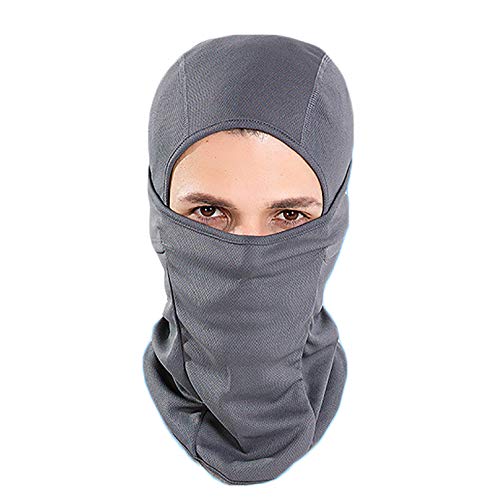 June Sports Balaclava Windproof Ski Face Mask Winter Motorcycle Neck Warmer Tactical Balaclava Hood for Women Men Youth Snowboard Cycling Hat Outdoors Helmet Liner Mask MK2 Gray