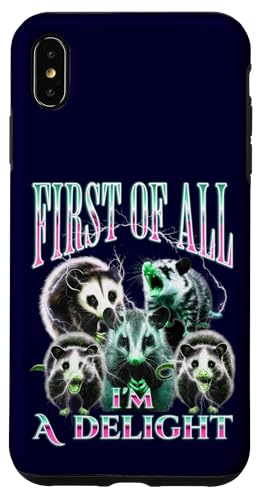 Carcasa para iPhone XS Max Feral Possum First of All I'm A Delight Sarcastic Graphic
