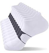FYTUTESE Ankle Running Socks for Men with Cushion 5 Pack Mens Athletic Cushioned Low Cut Cotton S...