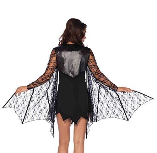 Boléro Bat Wing Leg Avenue en dentelle pour soirée gothique chic - 3