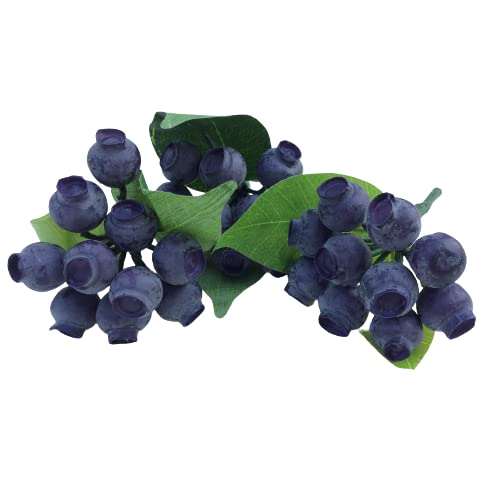3 Bunches of Artificial Blueberry Fake Fruit Display Home Decor