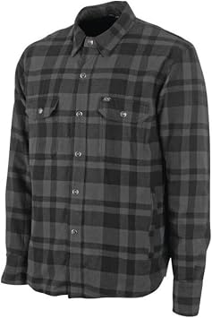 Speed and Strength Mens Black Nine Reinforced Moto Shirt, Grey, XL
