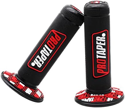 Saturey 7/8'' 22mm Universal Motorcycle Handlebar Grips Fit ForTaper Dirt Pit Bike for CR250 CR 250 CR250F CRF 250 CRF230F XR 230 Red