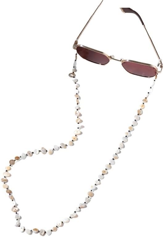 Colorful Beaded Eyeglass Chains Shell Material Sunglasses Hanging Neck Everyday Versatile Rope Accessories