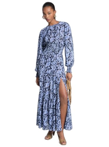 Michael Kors Women's Long Sleeve Smock Maxi Dress