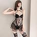 YINSHENG Disfraces románticos y Felices nocturnos Trajes de Ropa Interior de Peluche Sexy para Mujeres Trajes de Vestido de víbora de Malla de Encaje Transparente Sexy