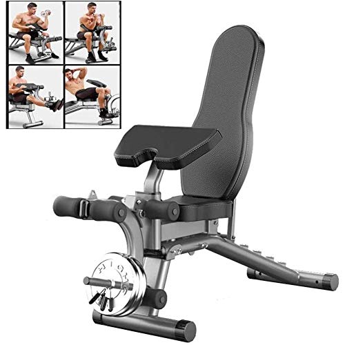 YJD Banco De Pesas, Banco Reclinable para Gimnasio, Banco Plegable con Inclinación Ajustable, Multiusos, Banco De Ejercicio Portátil, Ideal para Entrenamiento De Fitness