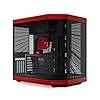 Hyte Y70 Upgraded Modern Aesthetic Dual Chamber Panoramic Tempered Glass Mid-Tower ATX Computer Gaming Case with PCIE 4.0 Riser Cable Included, Red (CS-HYTE-Y70-BR)