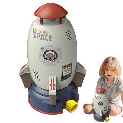 Aspersor Cohete Infantil con Manguera para Juegos de Patio y Actividades al Aire Libre en Verano