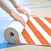Orange Diagonal Stripes Foam Yoga Mat | Striped Exercise Mat