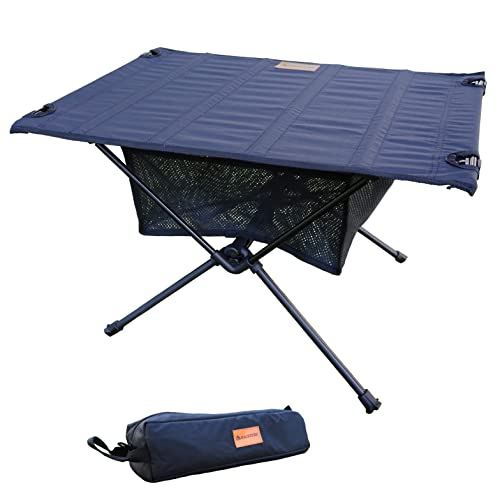 NACETURE Ultralight Backpacking Table – Collapsible Camping Table with Storage Mesh for Camping Gear Accessories, Hiking, Mountaineering, Outdoor Travel