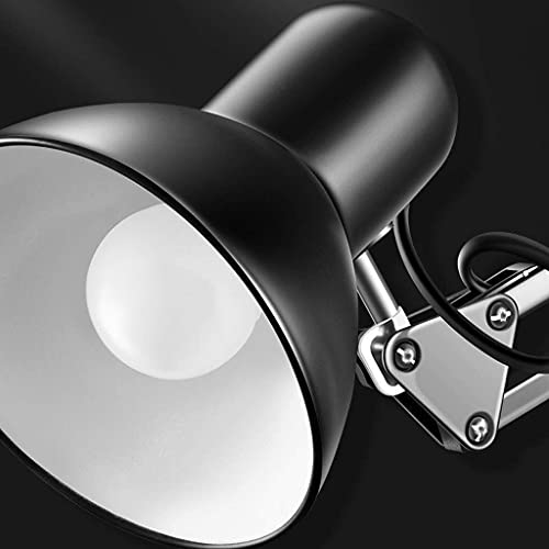 Lampe de bureau pliable noire E27 pour lecture et chevet - 5
