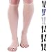 Doc Miller Premium Open Toe Compression Socks 1 Pair 30-40mmHg Medical Grade Support Graduated Pressure Recovery Circulation Varicose Spider Veins Airplane Maternity Stockings (Skin/Nude, Medium)