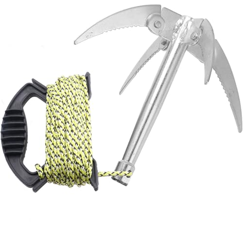 TONGNENGLIU Fishing Water Grass Knife Anchor Knife Foldable Cutter Pond Rake Sawtooth Anchor for Beaches Fishing Gadgets Supplies (Four Hook Grass Knife)