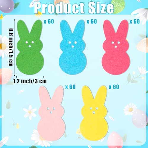 Image of BeYumi Colorful Bunny Table Confetti - 300Pcs Back to School Colorful Bunny Peeps Table Confetti Decorations Cute Rabbit Scatter Paper Decor for Birthday Baby Shower Candy Bag Gift Party Supplies