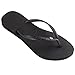 Havaianas Slim Crystal Glamour SW, Chanclas para Mujer, Negro (Black), 39/40 EU