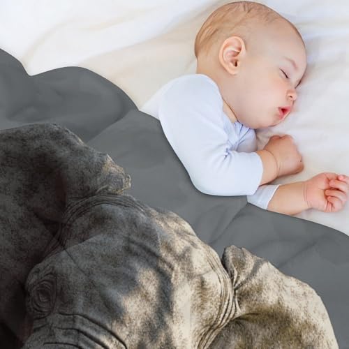 Couverture éléphant plaid doux en flanelle, le cadeau de lit idéal - 8