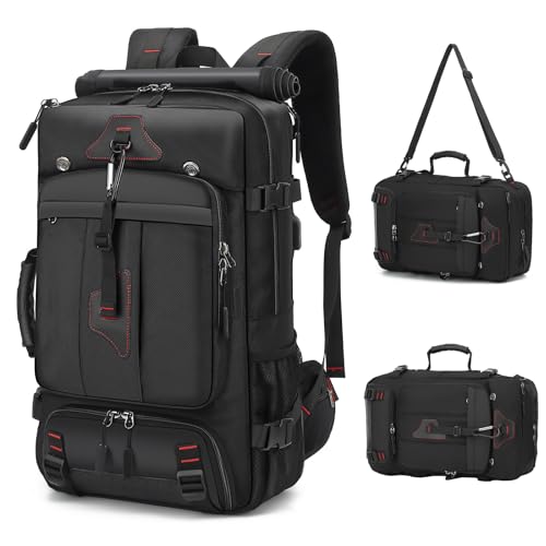 Travel Backpack for Men & Women, Convertible Duffle Bag 50L Large Carry on Backpack with Shoe Laptop Compartment, Wet Pocket