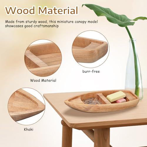 SHINEOFI Klassisches Holzbootmodell, Kleines Unfertiges Holzkanu, Mini-bootsfigur zum DIY Basteln, Heimdeko, Maritime Partydekorationen