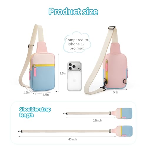 Image of Birthday Gifts for 8 9 10 11 12 Year Old Teens Girls Kids, Fanny Pack Crossbody Bag Sling Belt Bags Purse, Dorm Travel Essentials for Girls Fashion, Preppy Tween Teen Girl Gift Trendy Stuff