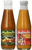 Matouk's West Indian Hot Sauce and Calypso Sauce 10 Ounce (Pack of 2)