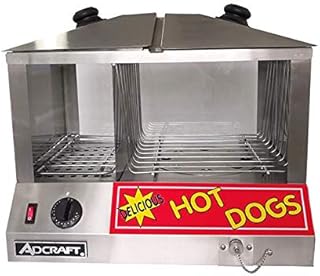 Adcraft HDS-1300W/100 100 Hot Dog & Bun Steamer, Stainelss Steel, 120v