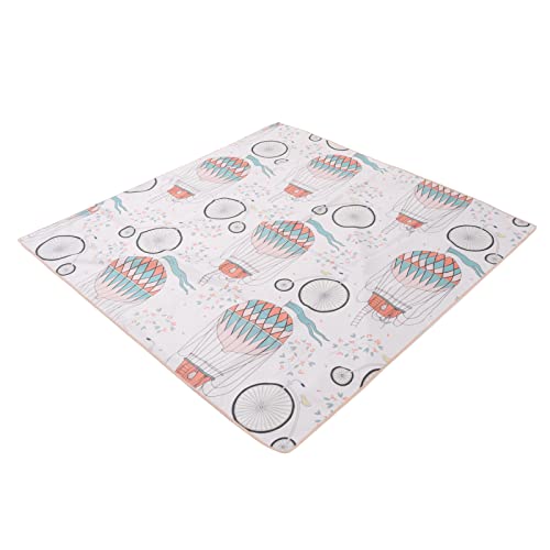 Alfombrilla para trona antideslizante impermeable protector de suelo para bebés lavable 3