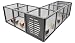 A Anleolife Chicken Tunnel, 23.6 inch Wide Heavy Duty Metal Chicken Coop, Predator Proof Modular Extension Chicken Run for Outside Poultry Coop as Hens, Rabbits, Ducks and Small Pets