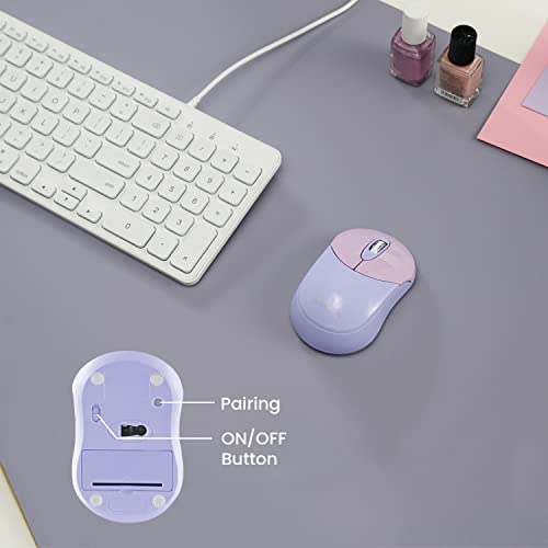 PERIMICE-802PP Mouse Bluetooth Wireless Design Portatile Compatibile con Windows iOS, Android PC, Laptop, Tablet e Smartphone Viola - Mouse gaming - Immagine 10
