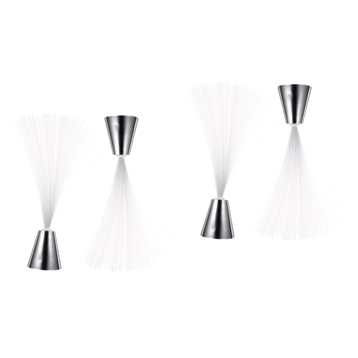 Hemoton 2sets Battery Operated Fiber Optic Lamp Colorful Flicker Calming Lamp Decor No Battery Required 2pcs*2