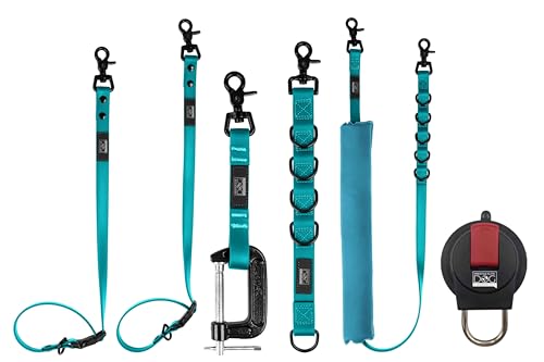 Prestige Elite - Set of 6 - Groomers Helper Grooming Loops for Dogs Groomers - Adjustable Biothane Dog Grooming Belly Band Grooming Noose Extension Strap Suction Cup & Dog Grooming Loop