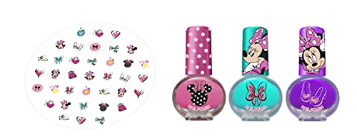 Minnie Set UñAs 3 Esmalt+Pegat - 3