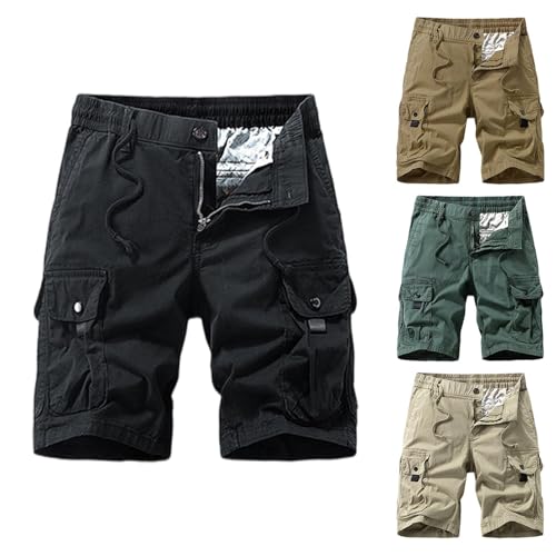 Bermuda cargo court décontracté pour style masculin rétro