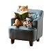 ART & ARTIFACT Cat Reading Book to Mouse Sculpture Home Decor Figurine - 3 1/2" Hand Painted