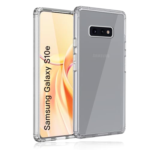 wsiiroon Clear Handyhülle für Samsung Galaxy S10e Hülle, Stoßfest Kratzfest, Anti-Fingerabdruck, Anti-Rutsch Fallschutz Schutzhülle, Unterstützt kabelloses Laden für Samsung S10e Hülle (Transparent)