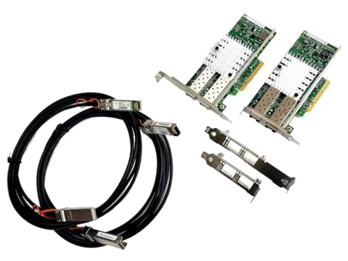 Kit réseau X520-DA2 10G liaison serveur cuivre avec deux câbles SFP+ 1m dac