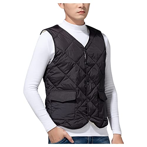 Masculino Descendo Colete V Pescoço Esbelto Lã De Lã De Fundo Quente De Desgaste Interno Com