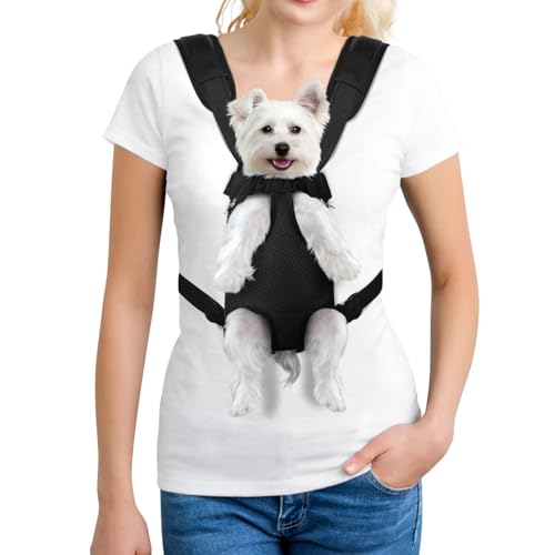 YUDODO Pet Dog Carrier Backpack Adjustable Dog Front Carrier, Legs Out Easy-Fit Dog Travel Backpack