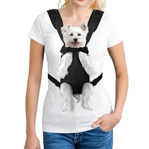 YUDODO Pet Dog Carrier Backpack Adjustable Dog Front Carrier, Legs Out Easy-Fit Dog Travel Backpack Carrier for Hiking Camping for Small Medium Dogs Cats and Rabbit (Small (Pack of 1), A-Black)