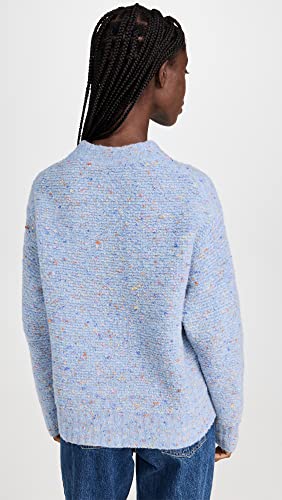 Image of Theory Women's Boxy Mock Neck Tweed Boucle Sweater