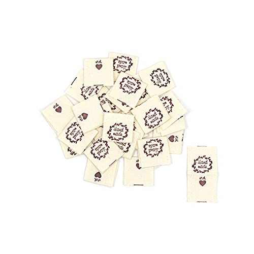 50 Pcs Clothes Cotton Labels Sewing Washable Handmade Garment Clothing for DIY Sewing (#6)