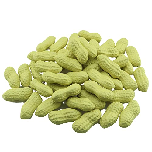 JCBIZ 50pcs Artificial Peanut Plastic Lifelike Simulation Peanuts Fake Food for Home Kitchen Decorations