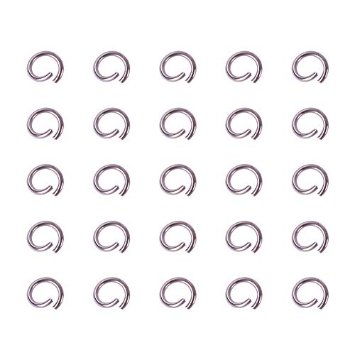 PandaHall Elite 480 Pcs Split Ring 304 Stainless Steel Jump Rings Double Loops Small Size 5x0.7mm for Jewelry Making
