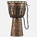 Meinl Percussion Djembe Drum African Hand Drum Instrument for Adults — NOT MADE IN CHINA — Mahogany Wood/Natural Head 8