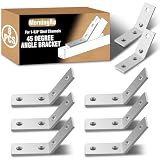 Morningro 8 Pcs 45 Degree Strut Channel Bracket for 1-5/8 5.7mm, Silver