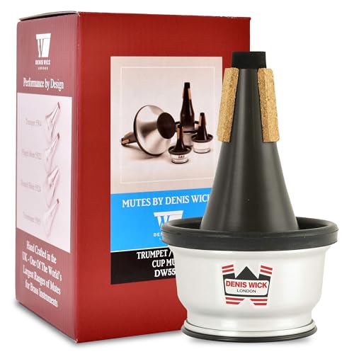 Denis Wick - Silenciador recto para trompeta, Copa, plateado, (Blck/Silver)